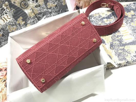 Dior M0565 Lady Dior Medium Tote Bag M950 Red