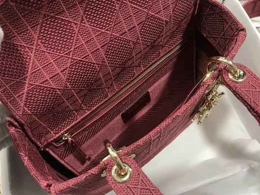 Dior M0565 Lady Dior Medium Tote Bag M950 Red