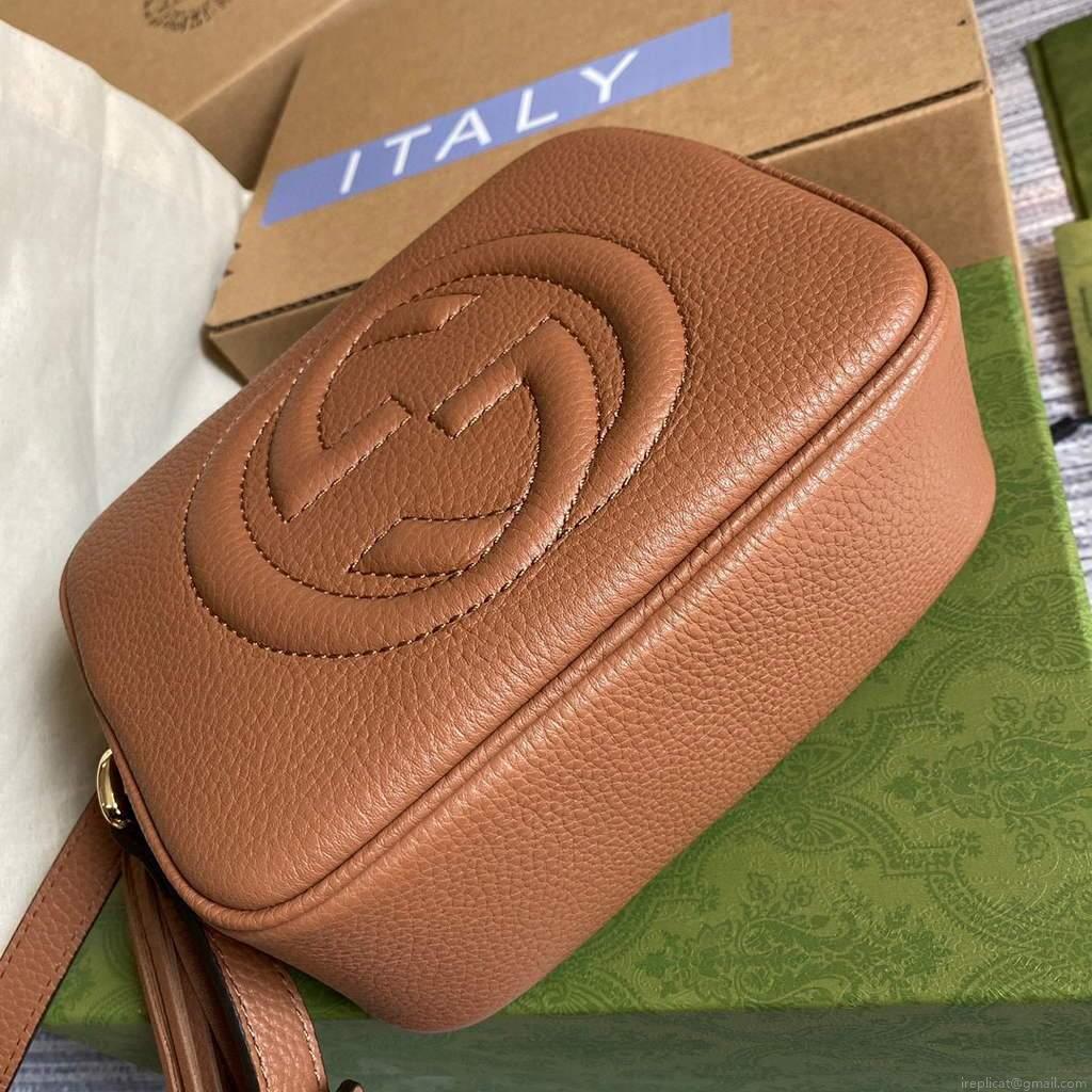Gucci 308364 Soho small leather crossbody-bags disco bag Brown