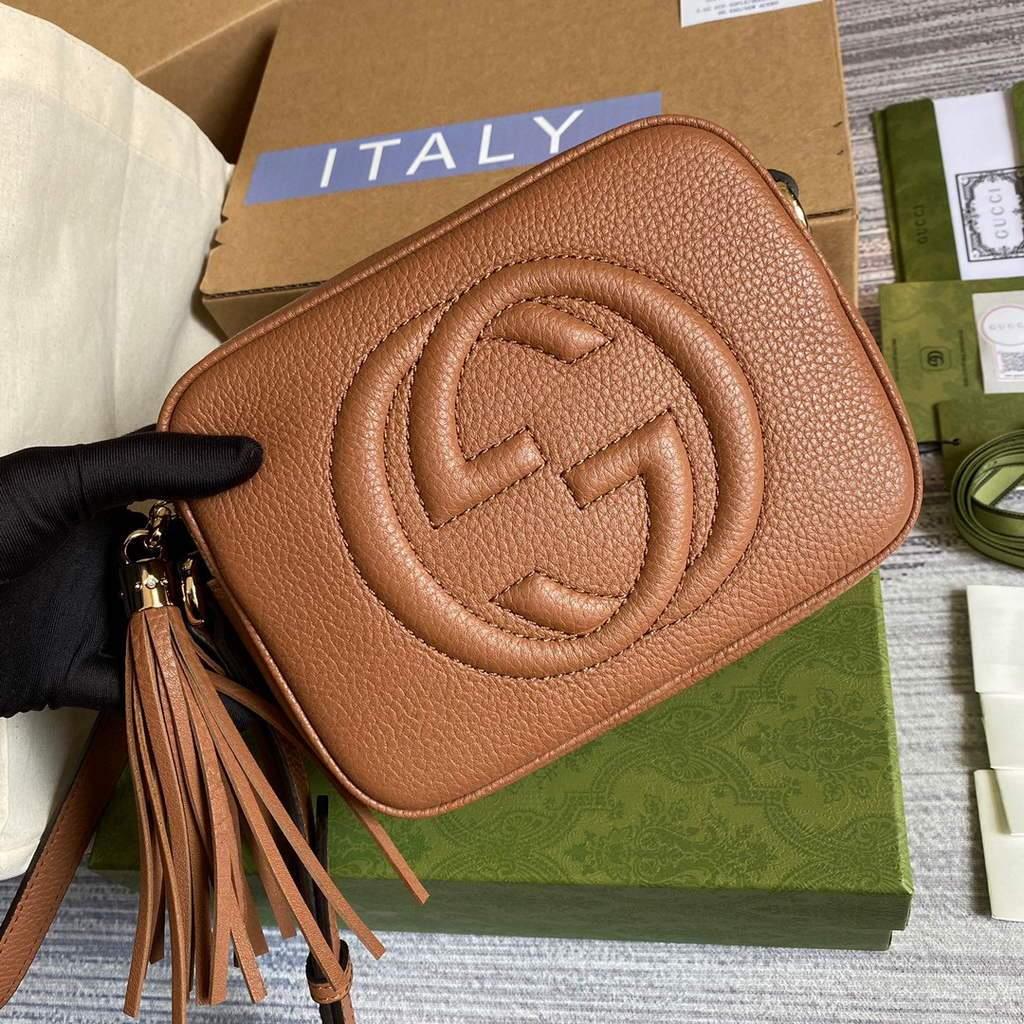 Gucci 308364 Soho small leather crossbody-bags disco bag Brown
