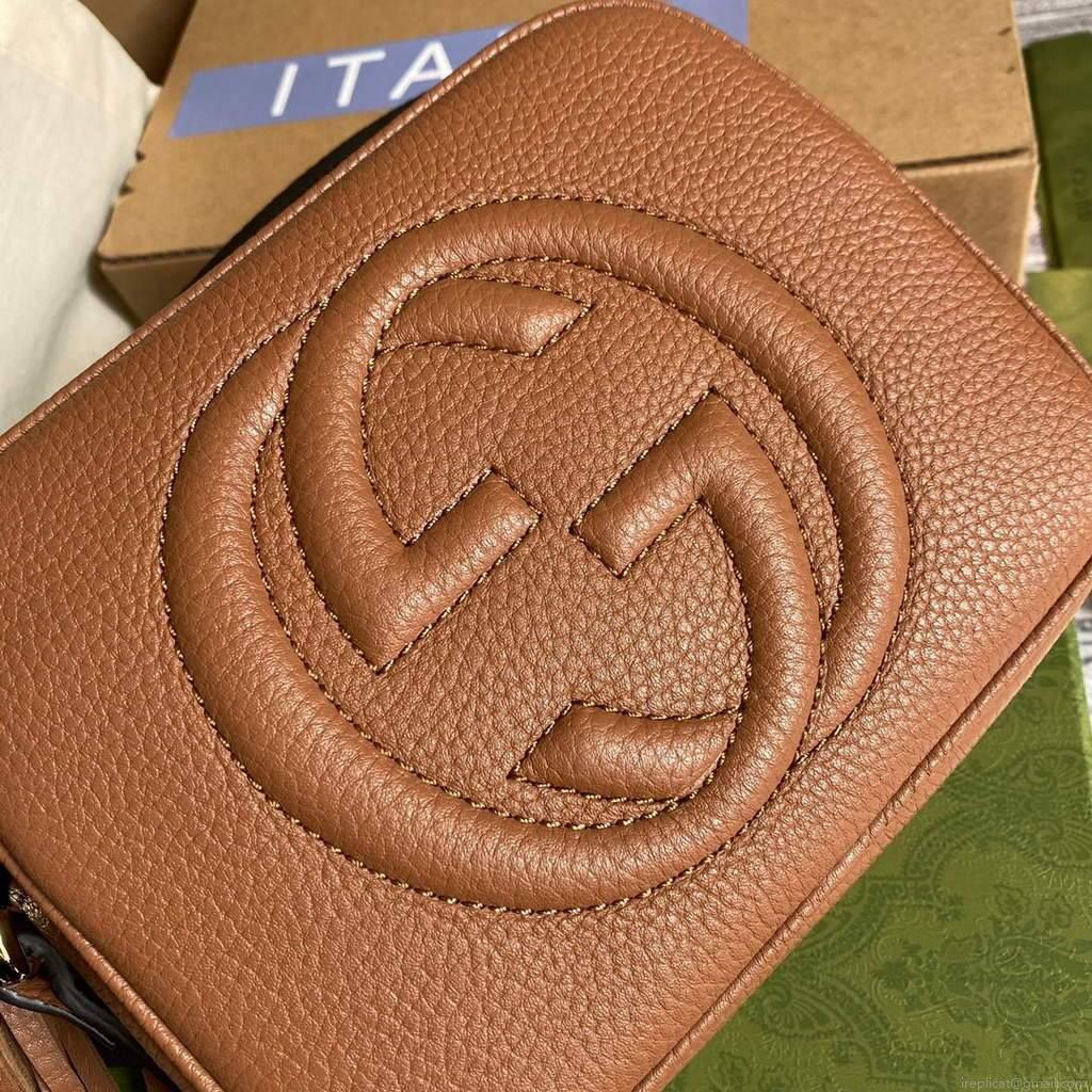 Gucci 308364 Soho small leather crossbody-bags disco bag Brown