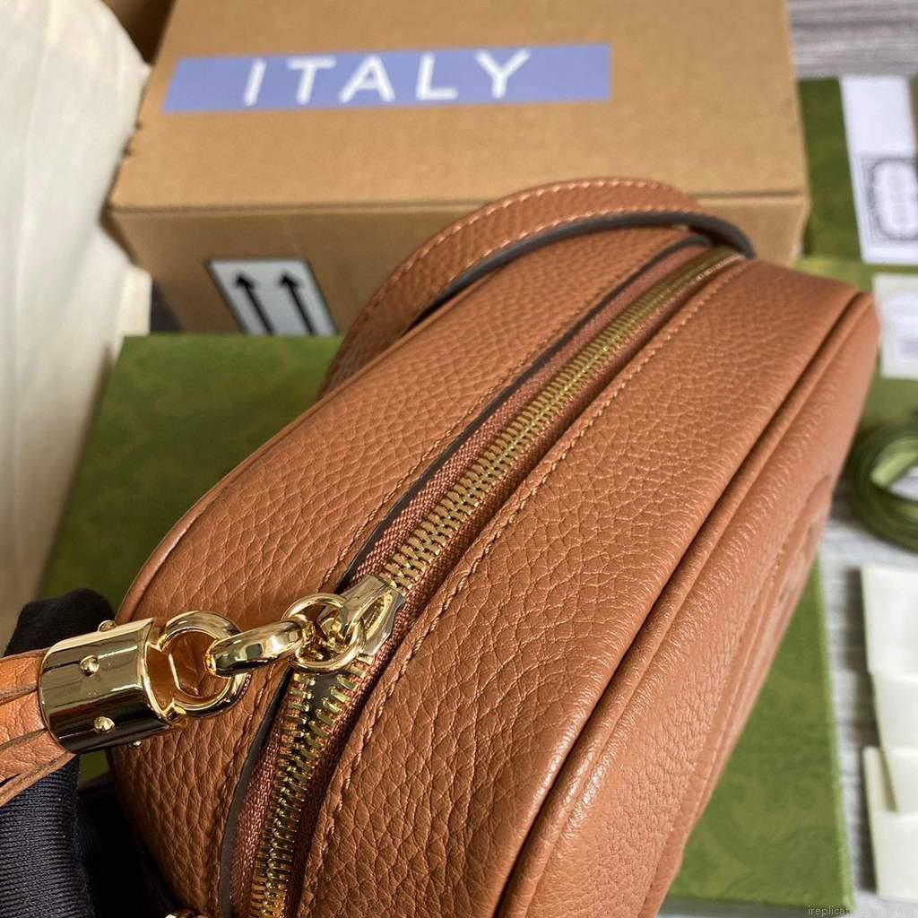 Gucci 308364 Soho small leather crossbody-bags disco bag Brown