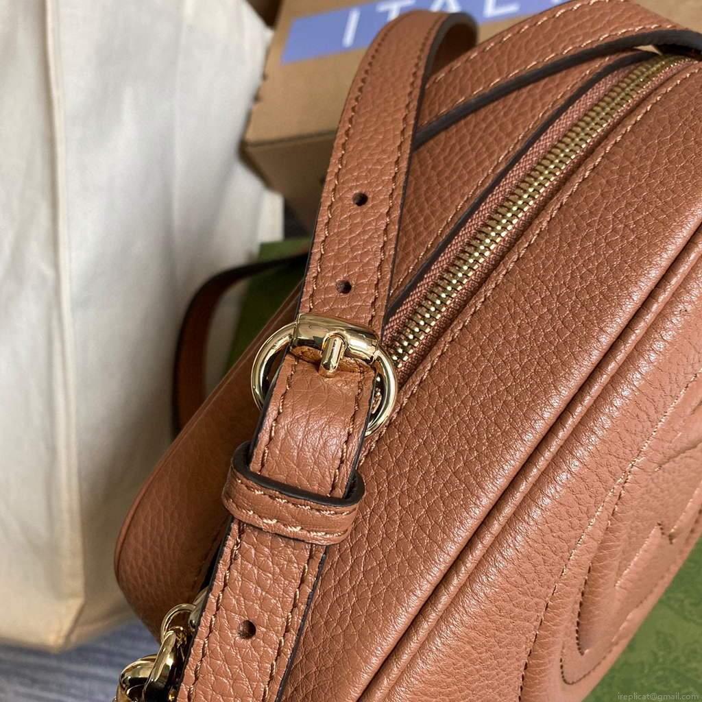 Gucci 308364 Soho small leather crossbody-bags disco bag Brown