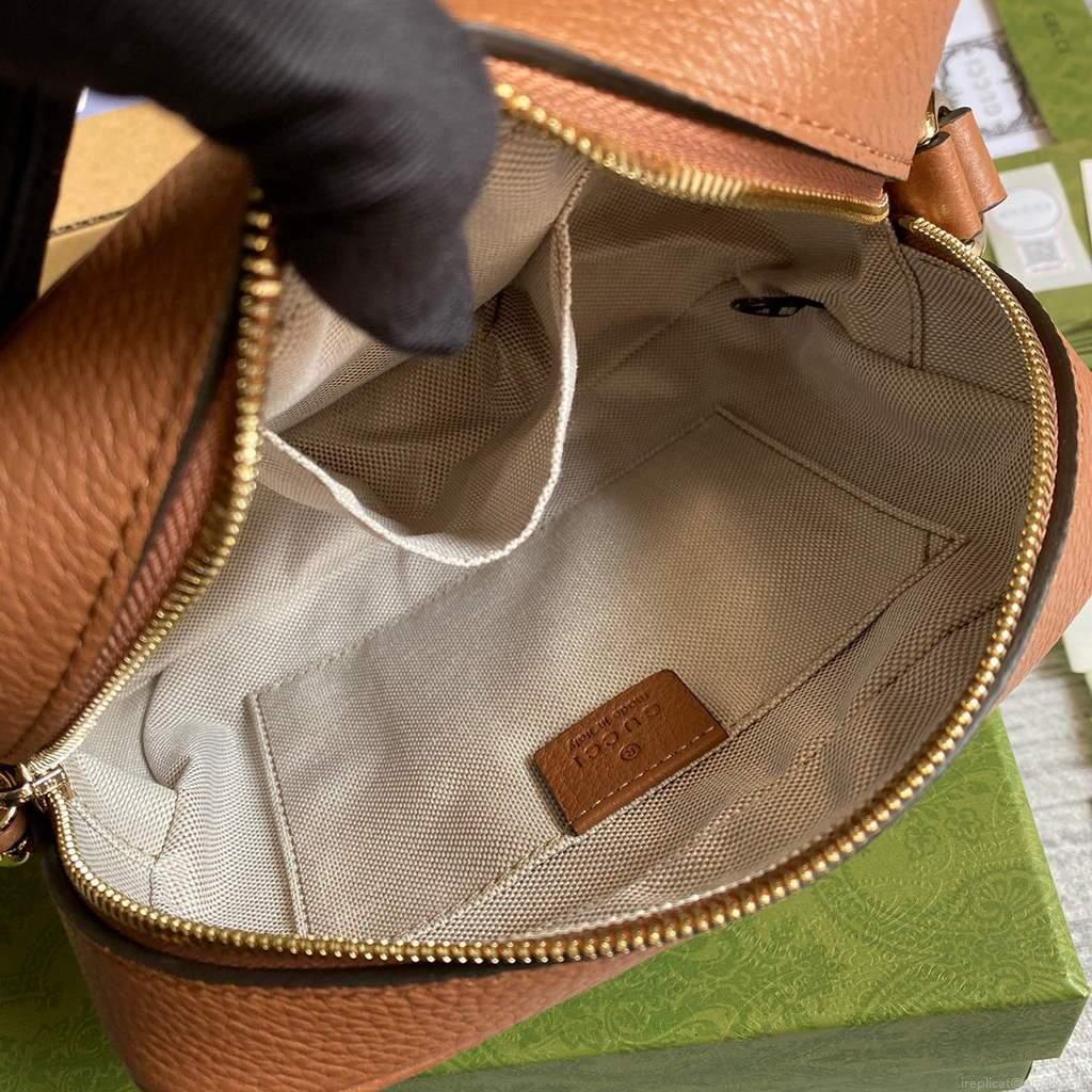 Gucci 308364 Soho small leather crossbody-bags disco bag Brown
