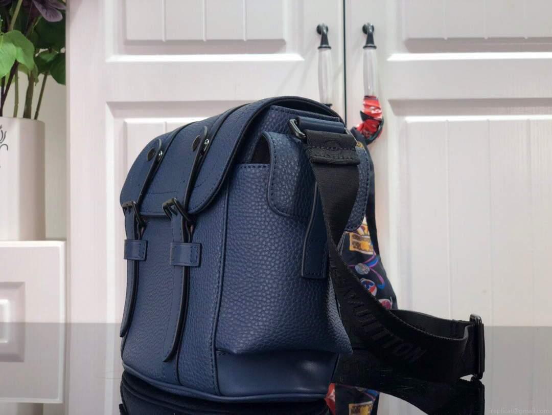 LV M58475 Louis Vuitton Christopher Messenger Bag Navy Blue M58476