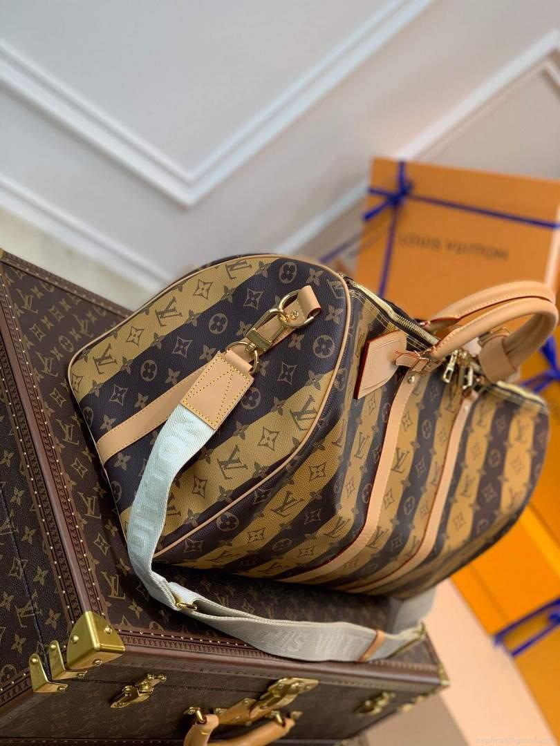 LV M40567 Louis Vuitton Keepall Bandouliere 50 Monogram Canvas Yellow