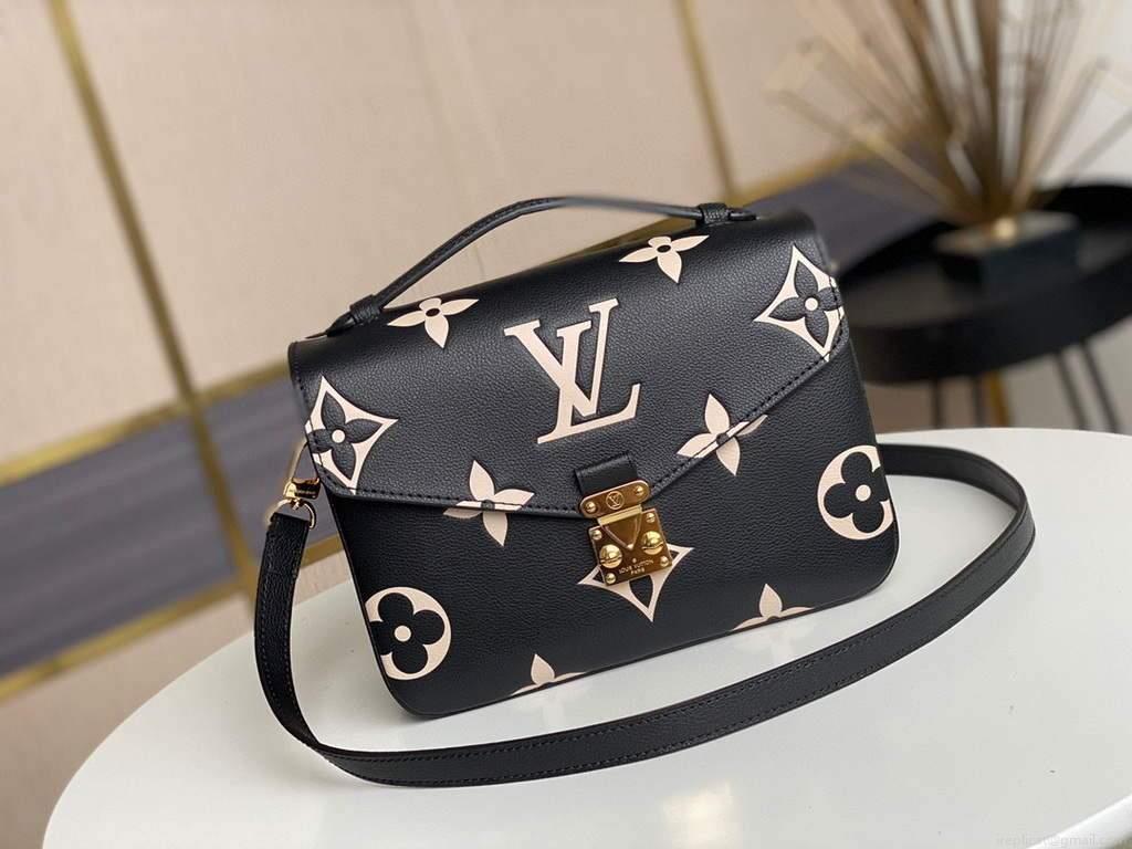 LV M45773 Louis Vuitton M45596 Pochette Metis Bag Black
