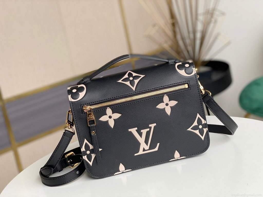 LV M45773 Louis Vuitton M45596 Pochette Metis Bag Black