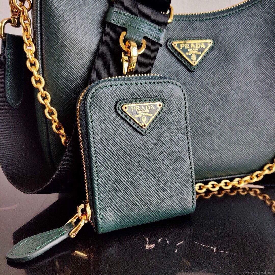 Prada 1BH204 Prada Re-Edition 2005 Saffiano leather Bag in Dark Green