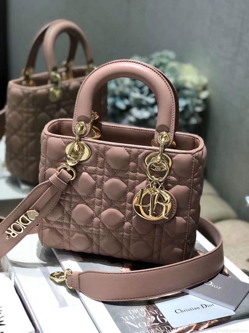 Dior Small Lady My ABCDior Bag Lambskin M0538 Light Pink