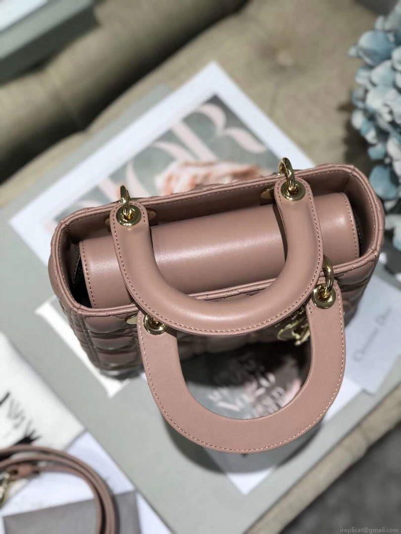 Dior Small Lady My ABCDior Bag Lambskin M0538 Light Pink