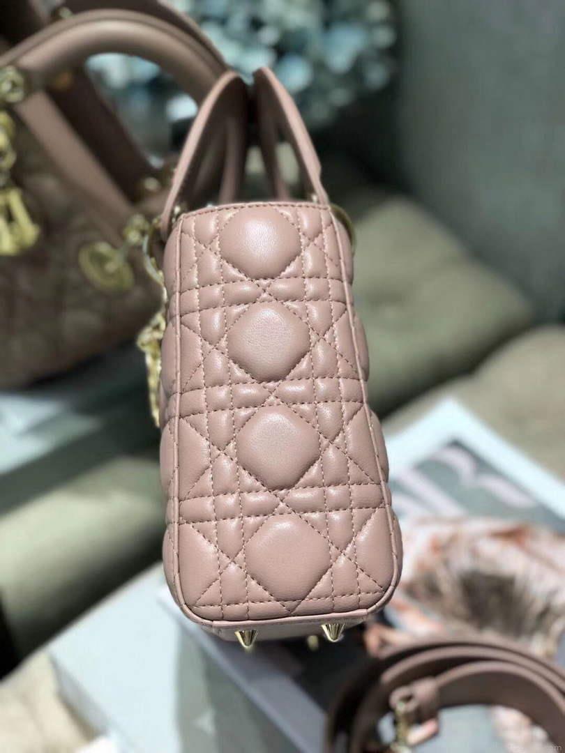Dior Small Lady My ABCDior Bag Lambskin M0538 Light Pink