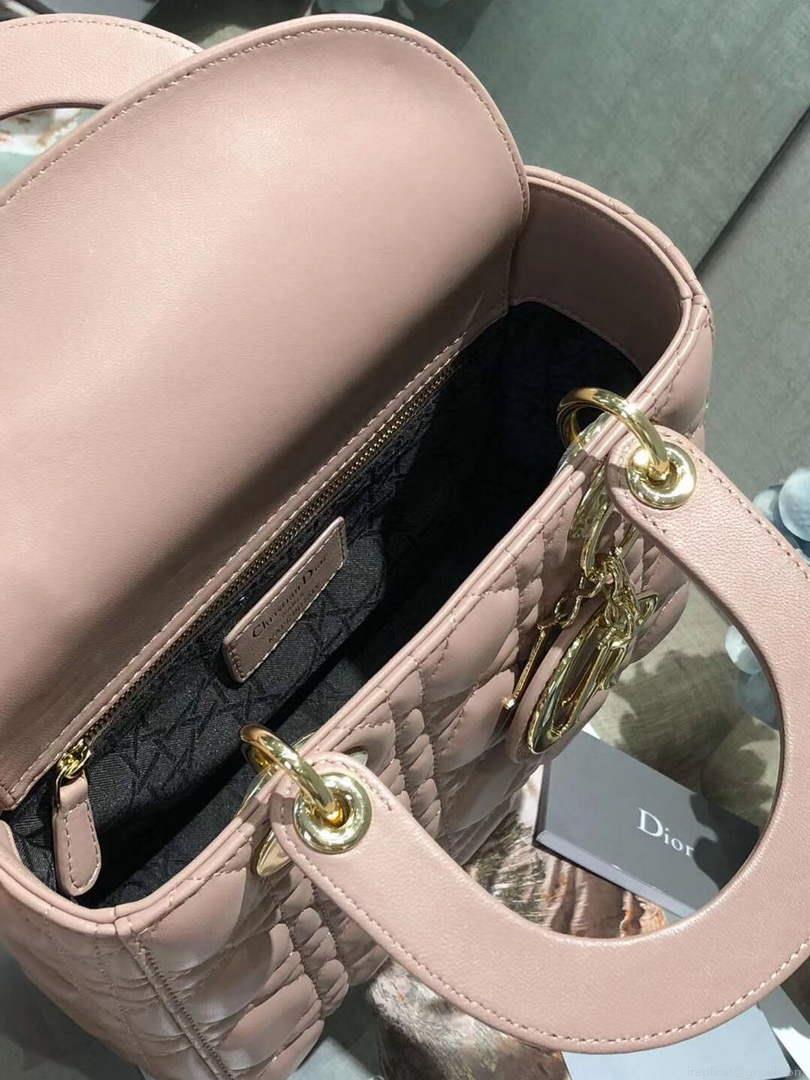 Dior Small Lady My ABCDior Bag Lambskin M0538 Light Pink