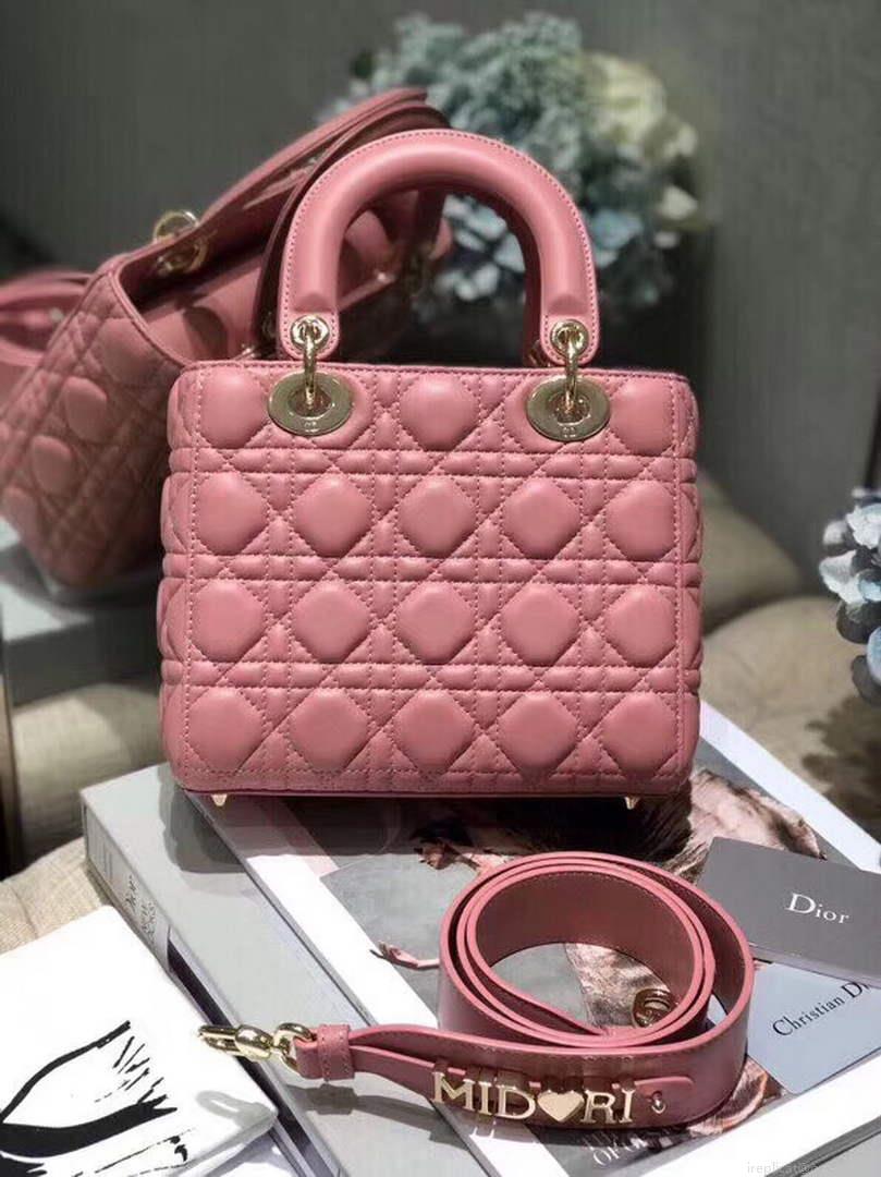 Dior Small Lady My ABCDior Bag Lambskin M0538 Pink