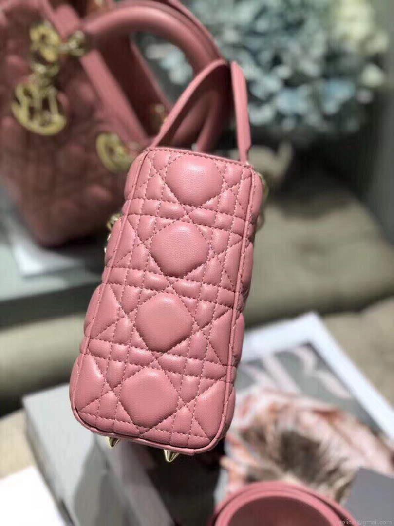Dior Small Lady My ABCDior Bag Lambskin M0538 Pink