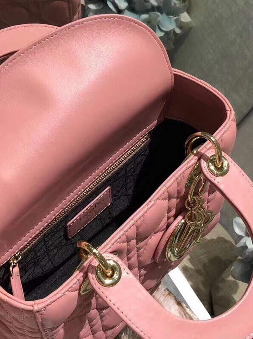 Dior Small Lady My ABCDior Bag Lambskin M0538 Pink