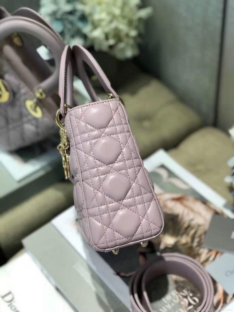 Dior Small Lady My ABCDior Bag Lambskin M0538 Light Purple