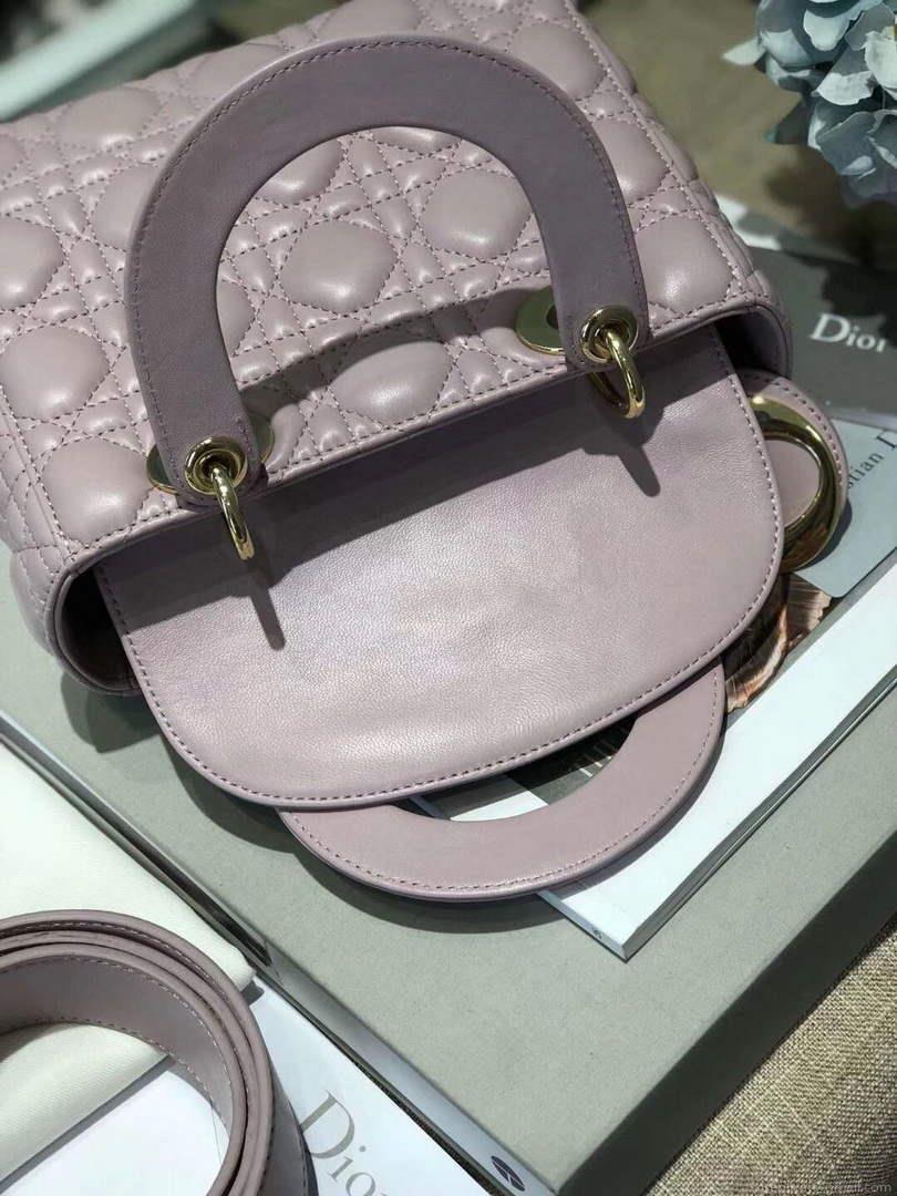 Dior Small Lady My ABCDior Bag Lambskin M0538 Light Purple