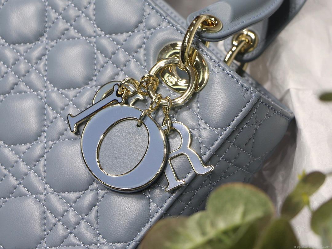 Dior Small Lady My ABCDior Bag Lambskin M0538 logo blue
