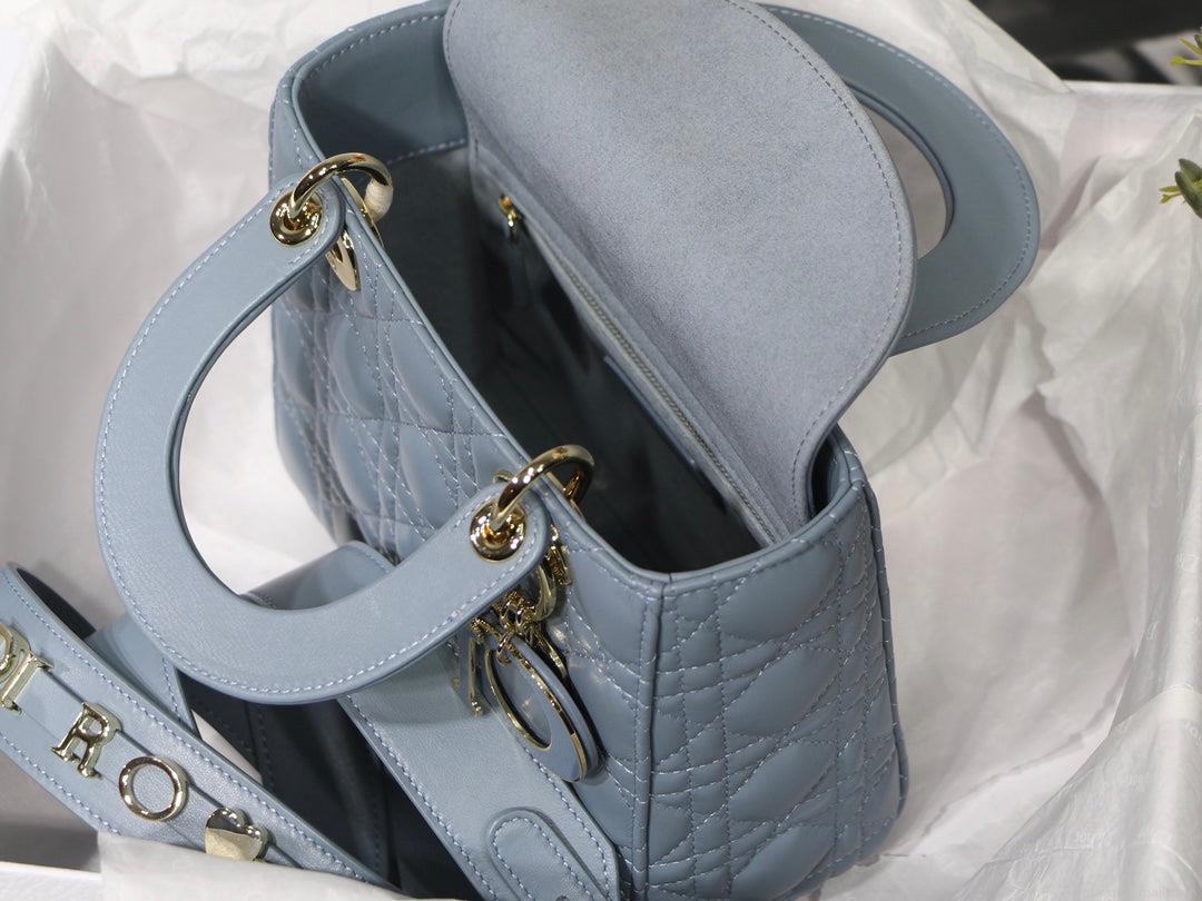 Dior Small Lady My ABCDior Bag Lambskin M0538 logo blue