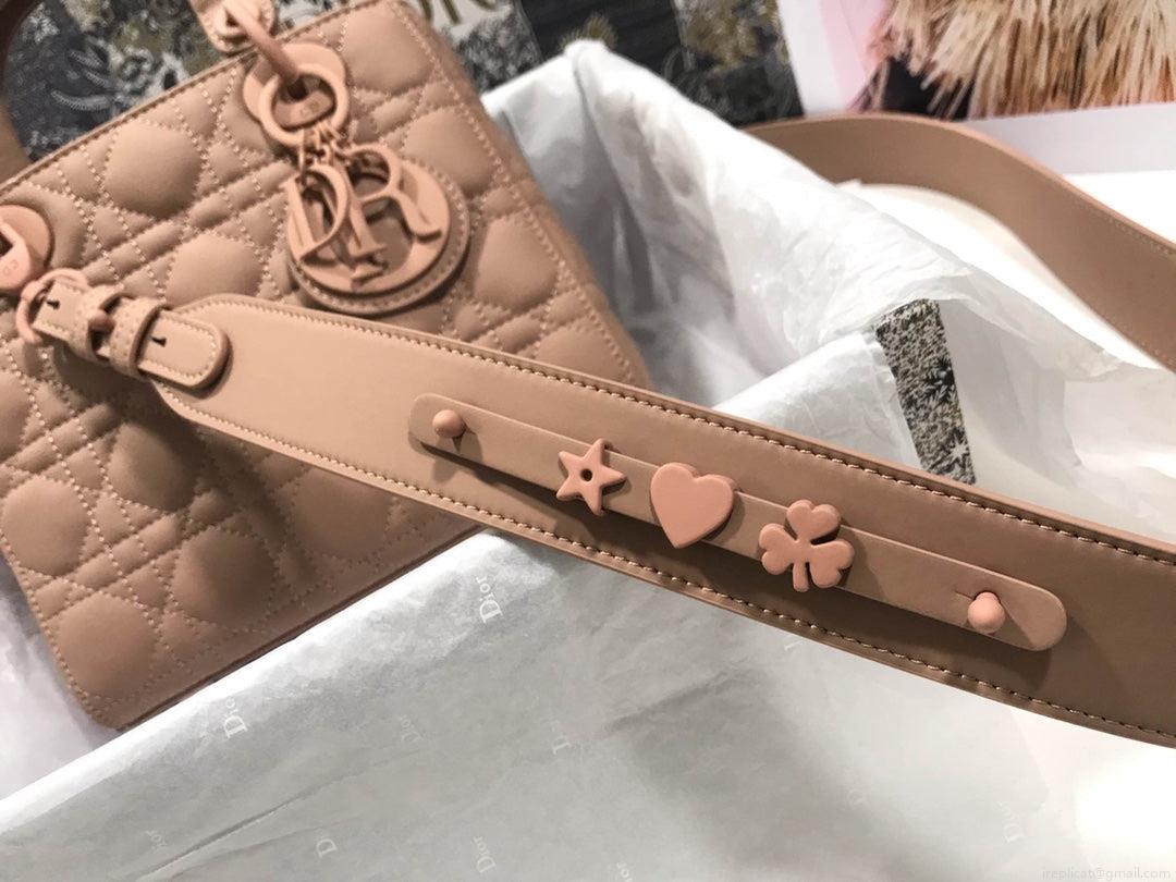 Dior Small Lady My ABCDior Bag Lambskin M0538 logo pink