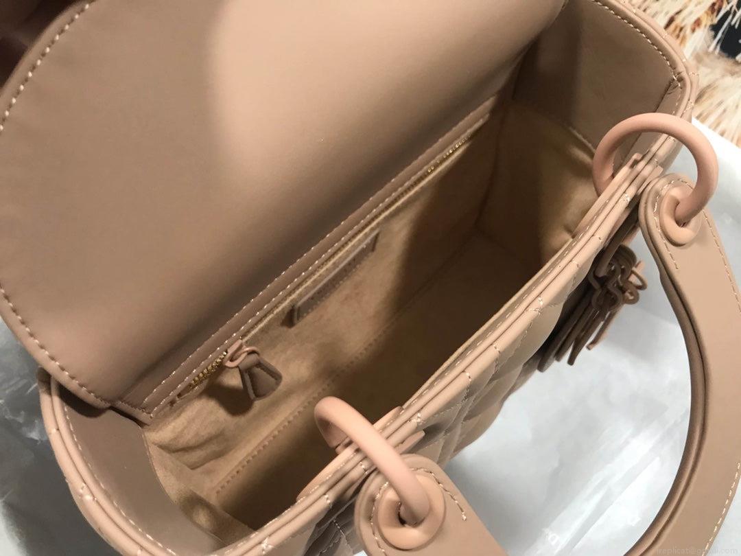 Dior Small Lady My ABCDior Bag Lambskin M0538 logo pink