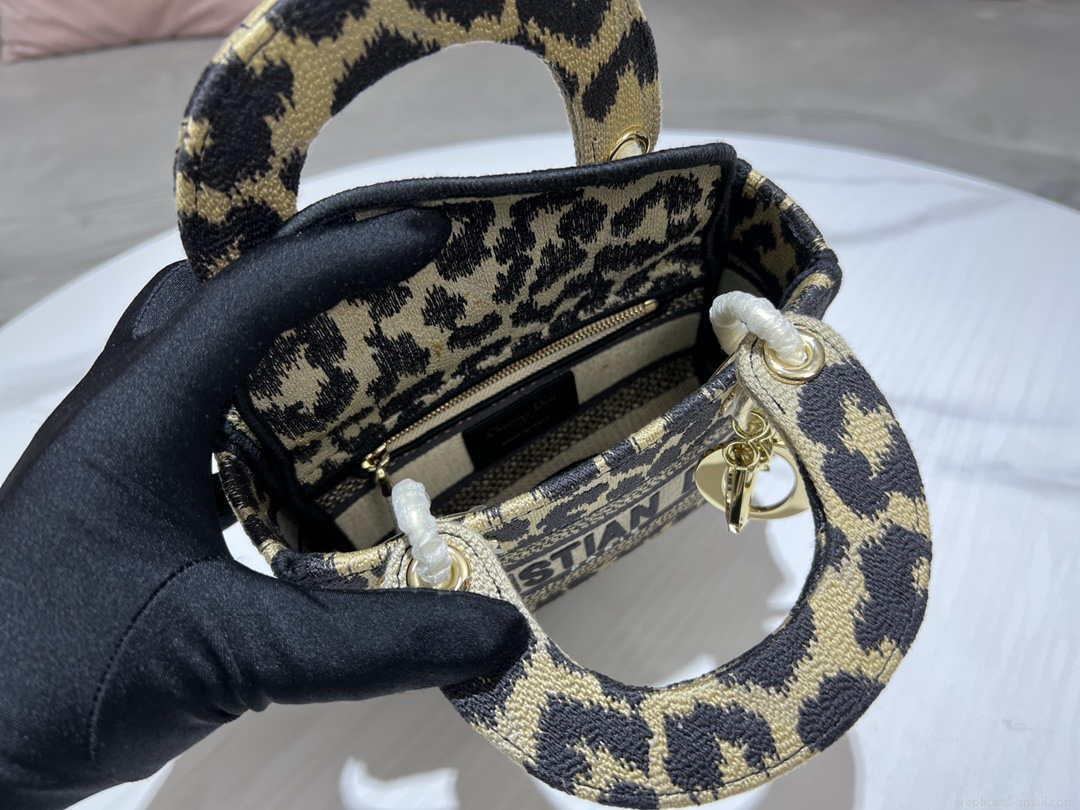 Dior M0500 MINI Lady D-LITE Bag Beige Multicolor Mizza Embroidery