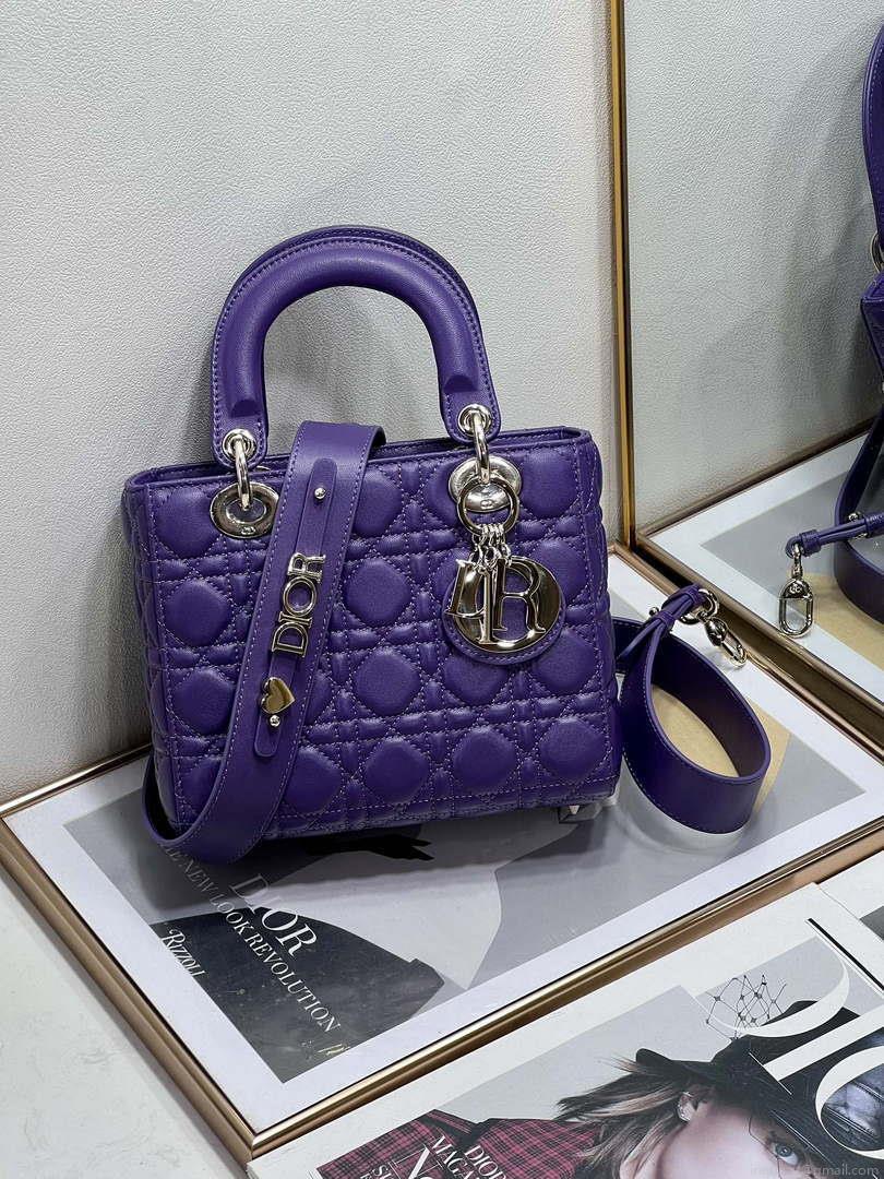 Dior M0538 Small Lady My ABCDior Bag Lambskin Purple