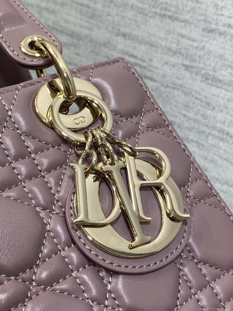 Dior M0538 Small Lady My ABCDior Bag Peony pink Cannage Lambskin