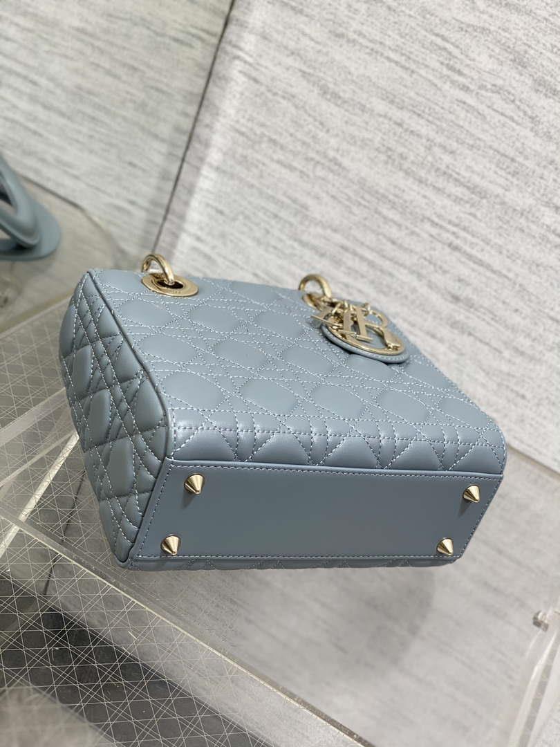 Dior M0538 Small Lady My ABCDior Bag haze blue Cannage Lambskin