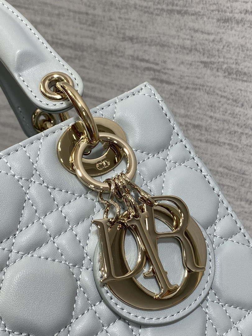 Dior M0538 Small Lady My ABCDior Bag Lake blue Cannage Lambskin