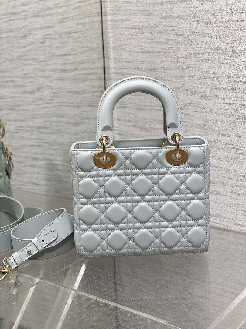 Dior M0538 Small Lady My ABCDior Bag Lake blue Cannage Lambskin