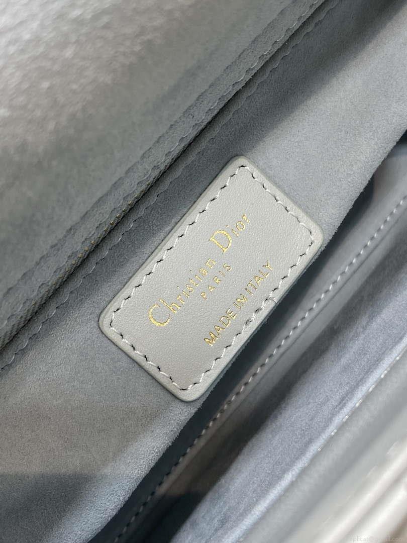 Dior M0538 Small Lady My ABCDior Bag Lake blue Cannage Lambskin