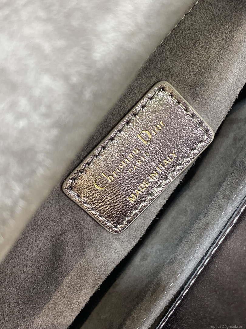 Dior M0538 Small Lady My ABCDior Bag Metallic Copper-Tone Cannage Calfskin