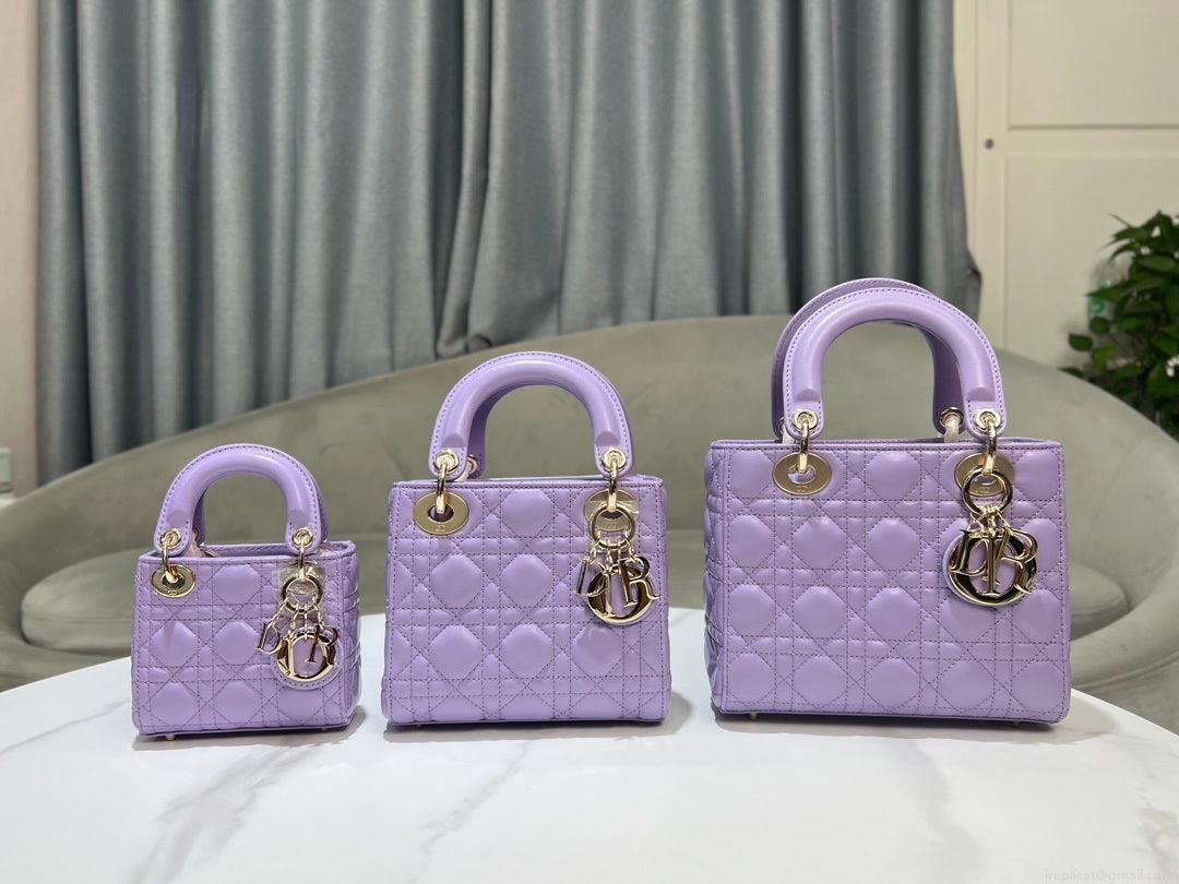 Dior S0856 Micro Lady Dior Bag Lilac Cannage Lambskin