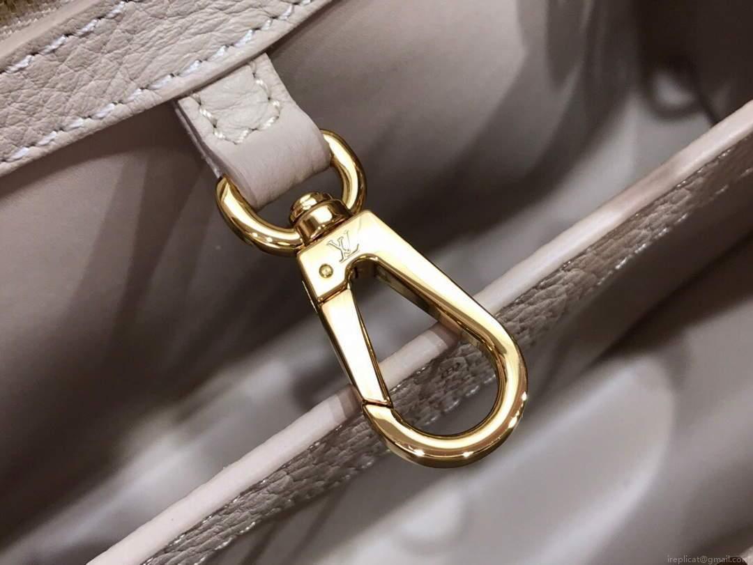 LV N98387 Louis Vuitton Capucines BB Handbag Gray Pink