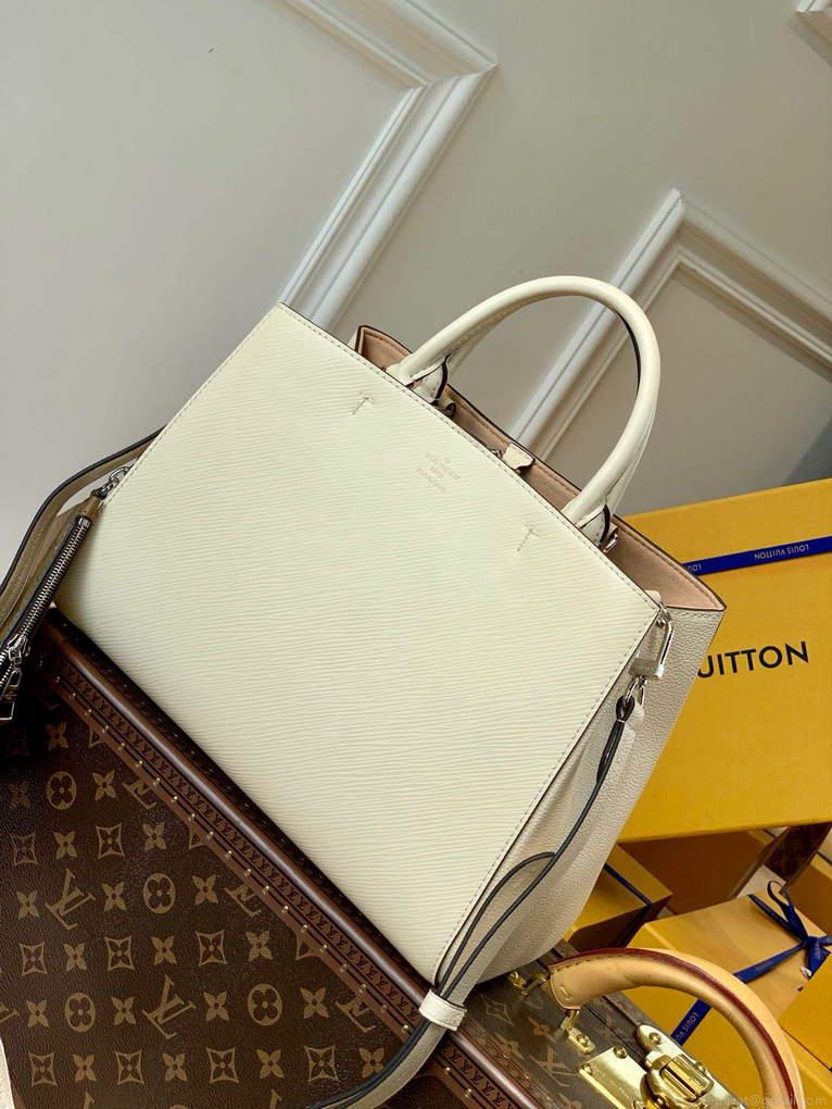 LV M59953 Louis Vuitton Marelle Tote MM Quartz White