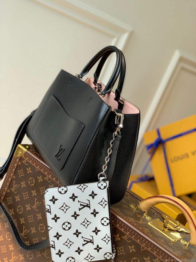 LV M59954 Louis Vuitton Marelle Tote MM Black