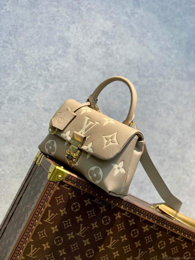 LV M46008 Louis Vuitton Madeleine BB Handbag Monogram Empreinte Leather