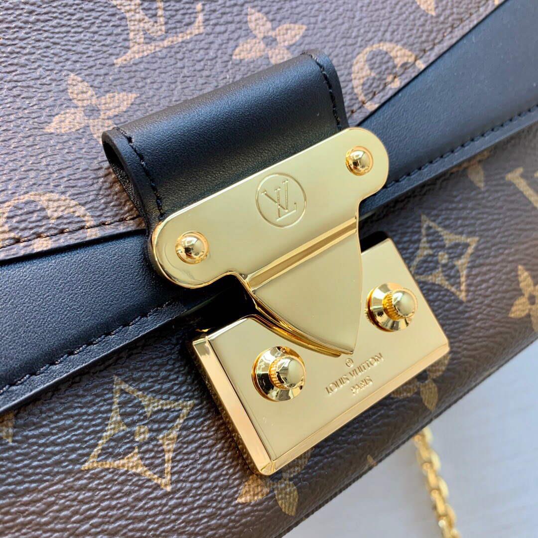LV M46126 Louis Vuitton Marceau Monogram Handbag Black