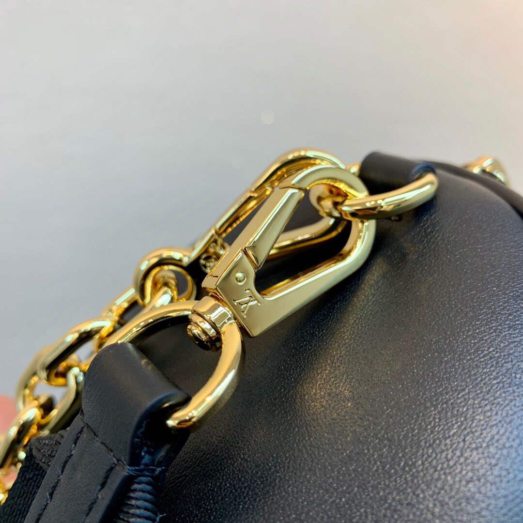 LV M59800 Louis Vuitton Papillon BB Handbag Black