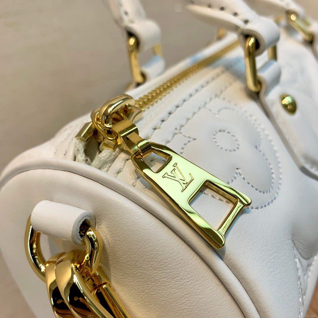 LV M59827 Louis Vuitton Papillon BB Handbag Snow White