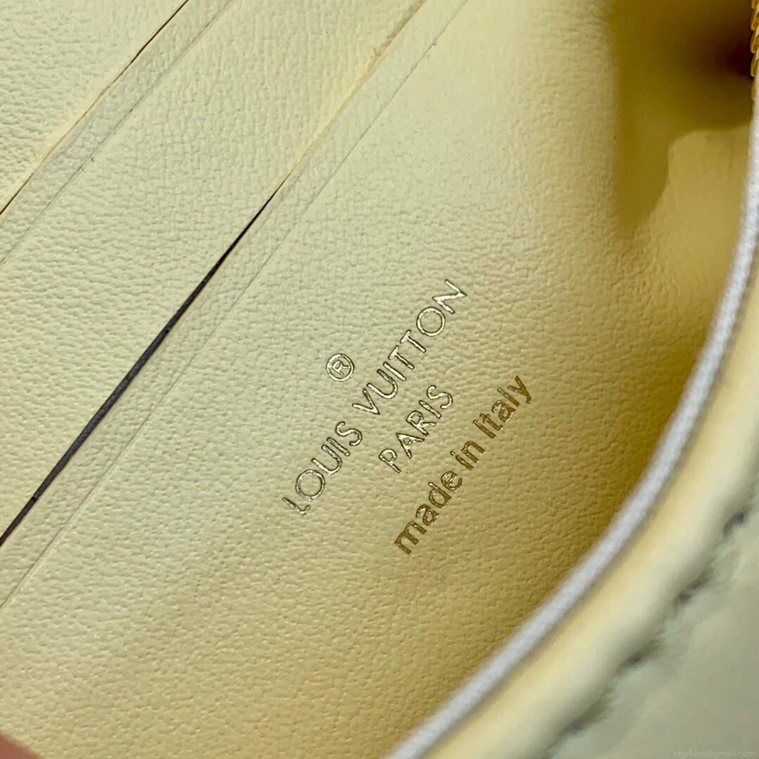 LV M81400 Louis Vuitton Wallet On Strap Bubblegram Banane Yellow