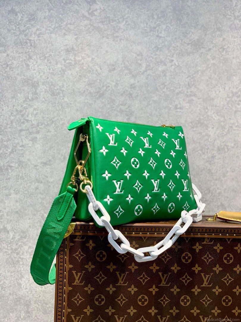 LV M20760 Louis Vuitton Coussin PM Handbag Green