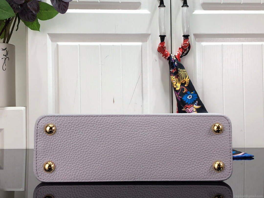 LV M59066 Louis Vuitton Capucines BB Handbag Taro Purple