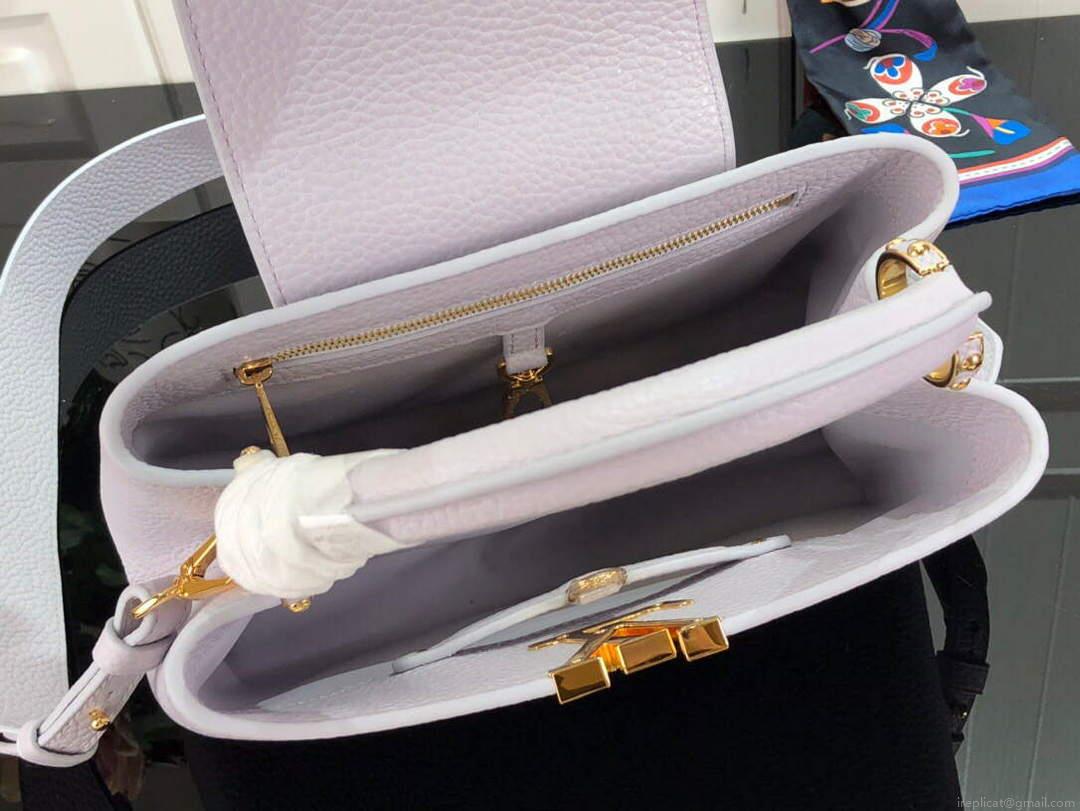 LV M59066 Louis Vuitton Capucines BB Handbag Taro Purple