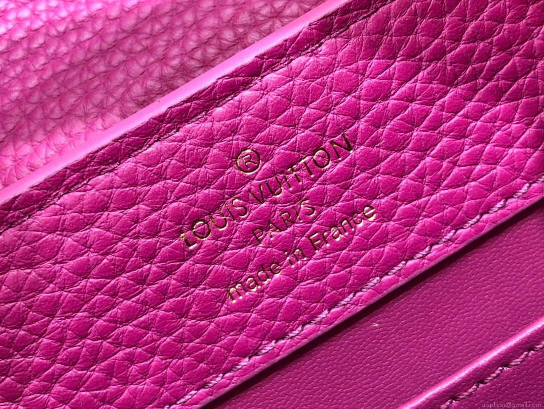LV M56071 Louis Vuitton Capucines Mini Handbag Deep Rose