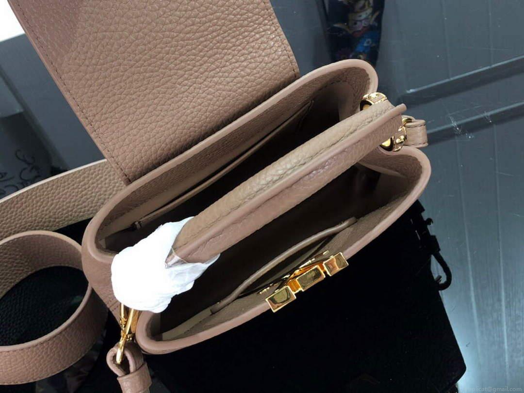 LV M56071 Louis Vuitton Capucines Mini Handbag Light brown