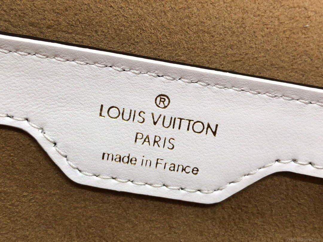 LV M81485 Louis Vuitton Papillon Trunk Handbag White