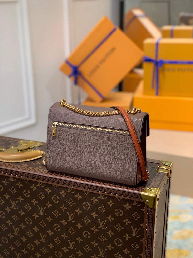 LV M58949 Louis Vuitton Mylockme Chain Bag Smokey Brown